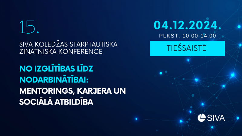 SIVA koledžas 15. zinātniskās konferences plakāts