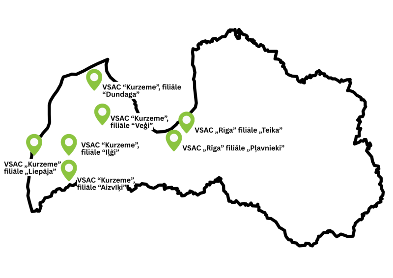 karte ar FILIĀLĒM