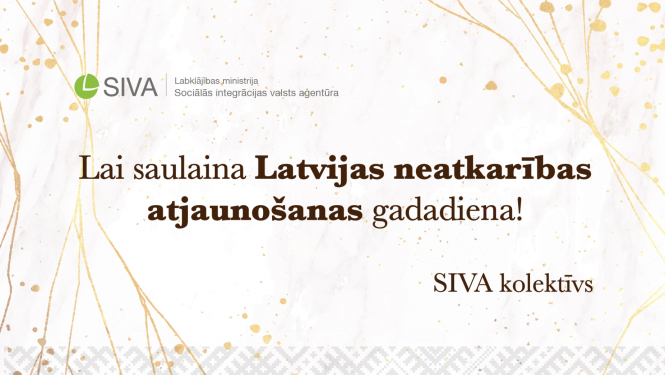 Apsveikums: Lai saulaina Latvijas neatkarības atjaunošanas gadadiena!
