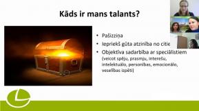 Informatīvā pasākuma prezentācijas slaids "Kāds ir tavs talants?"