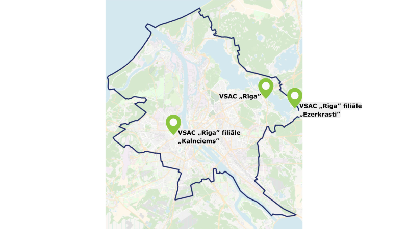 Pakalpojuma sniedzēju atrašanās vietas kartē