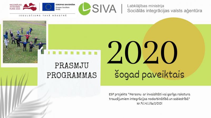 Apkopojuma par SIVA ESF projekta rezultātiem 2020.gadā pirmais slaids