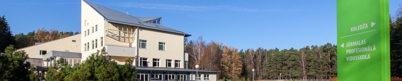 Ilustratīvajā attēlā redzama Jūrmalas profesionālās vidusskolas ēka un norāžu zīme