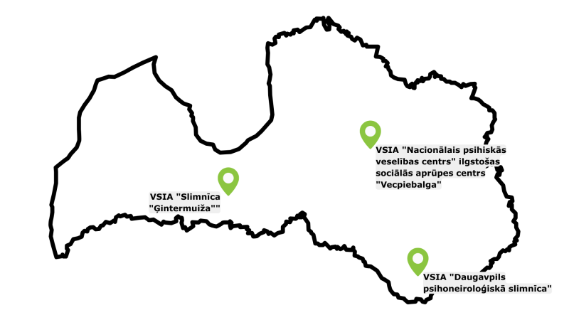 Pakalpojuma sniedzēju atrašanās vietas kartē