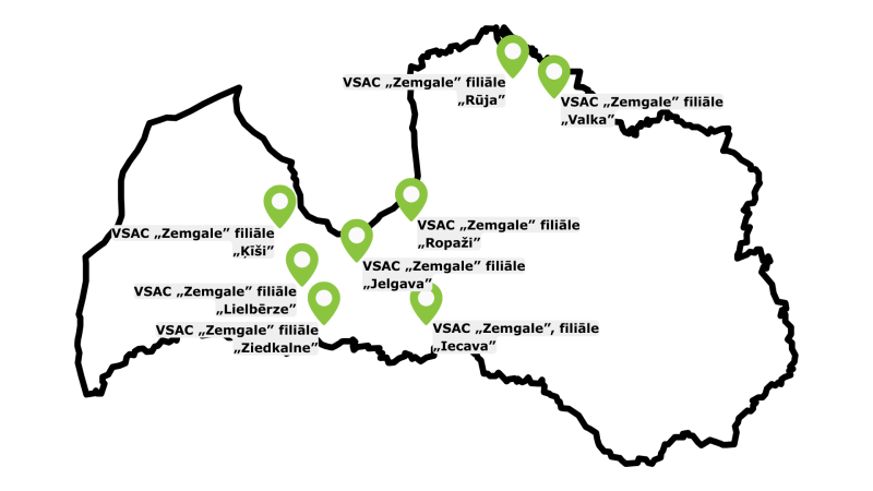 Pakalpojuma sniedzēju atrašanās vietas kartē