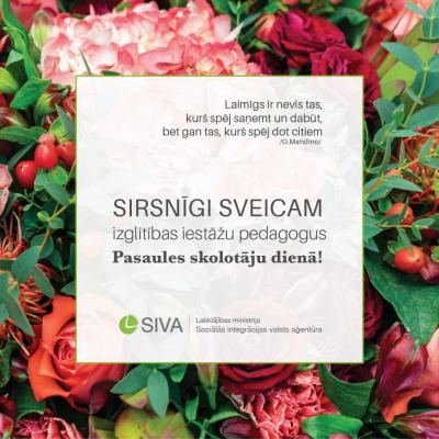 Sveiciens pedagogiem svētkos