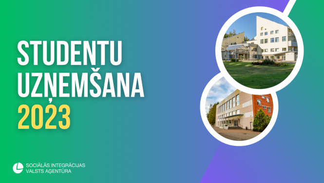 studentu uzņemšana 2023 - vizuāls aicinājums