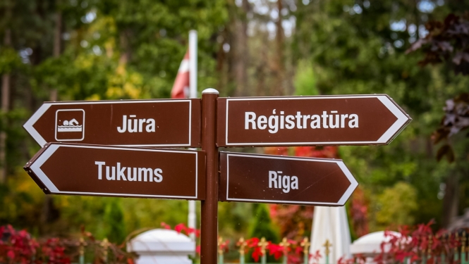Virzienu norades uz juru, SIVA registraturu, Tukumu un R''igu