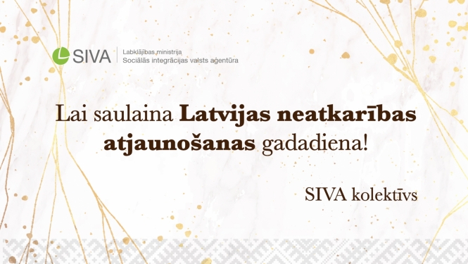 Apsveikums: Lai saulaina Latvijas neatkarības atjaunošanas gadadiena!