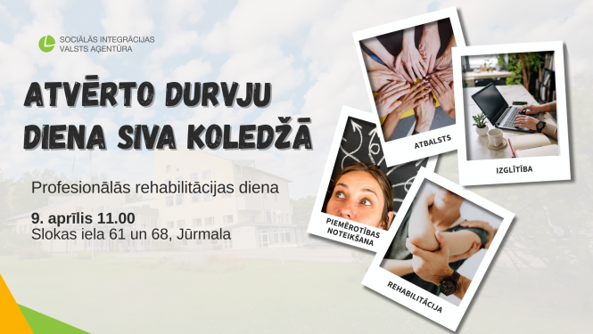 SIVA koledžas atvērto durvju diena 9. aprīlī