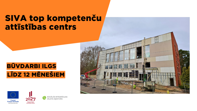 SIVA norit aktīvi būvdarbi infrastruktūras un energoefektivitātes uzlabošanai