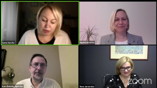 Aktuālās sarunas dalībnieku kopbilde tiešsaistes pasākuma laikā