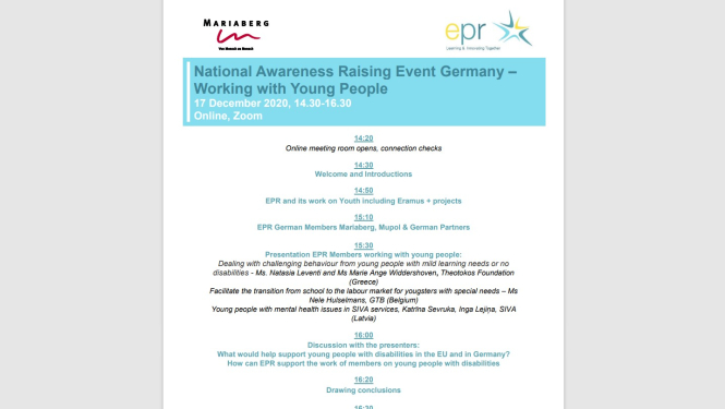 Vācinas nacionālā mēroga pasākuma darba kārtība angļu valodā