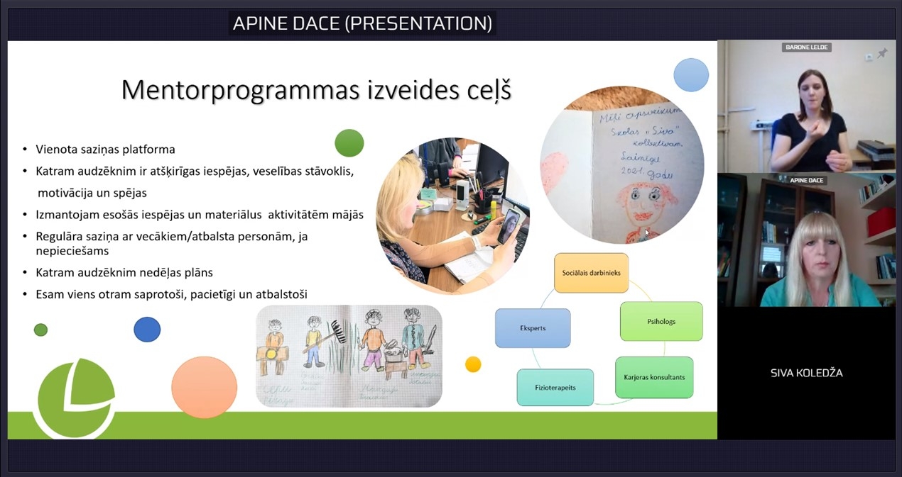 Ekrānšāviņš, kurā redzams slaids "Mentorprogrammas izveides ceļš".