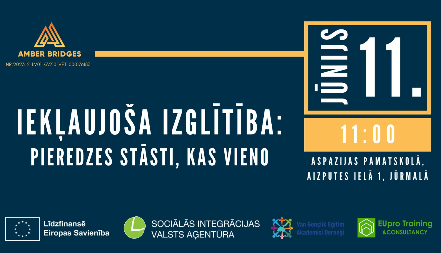 Projekta noslēguma pasākums "Iekļaujoša izglītība: pieredzes stāsti, kas vieno" 