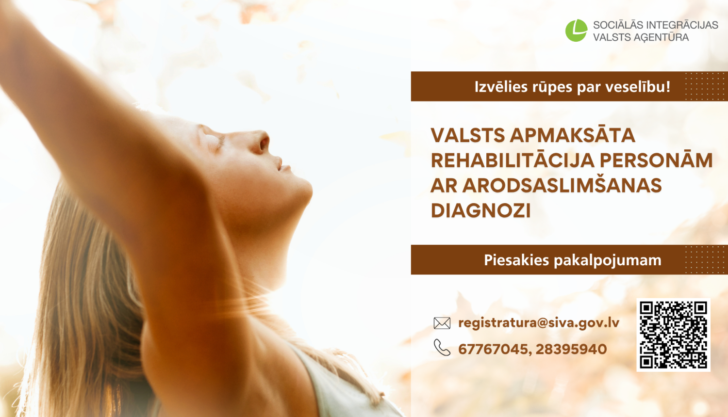 Aicinājums pieteikties rehabilitācijai personām ar arodsaslimšanas diagnozi